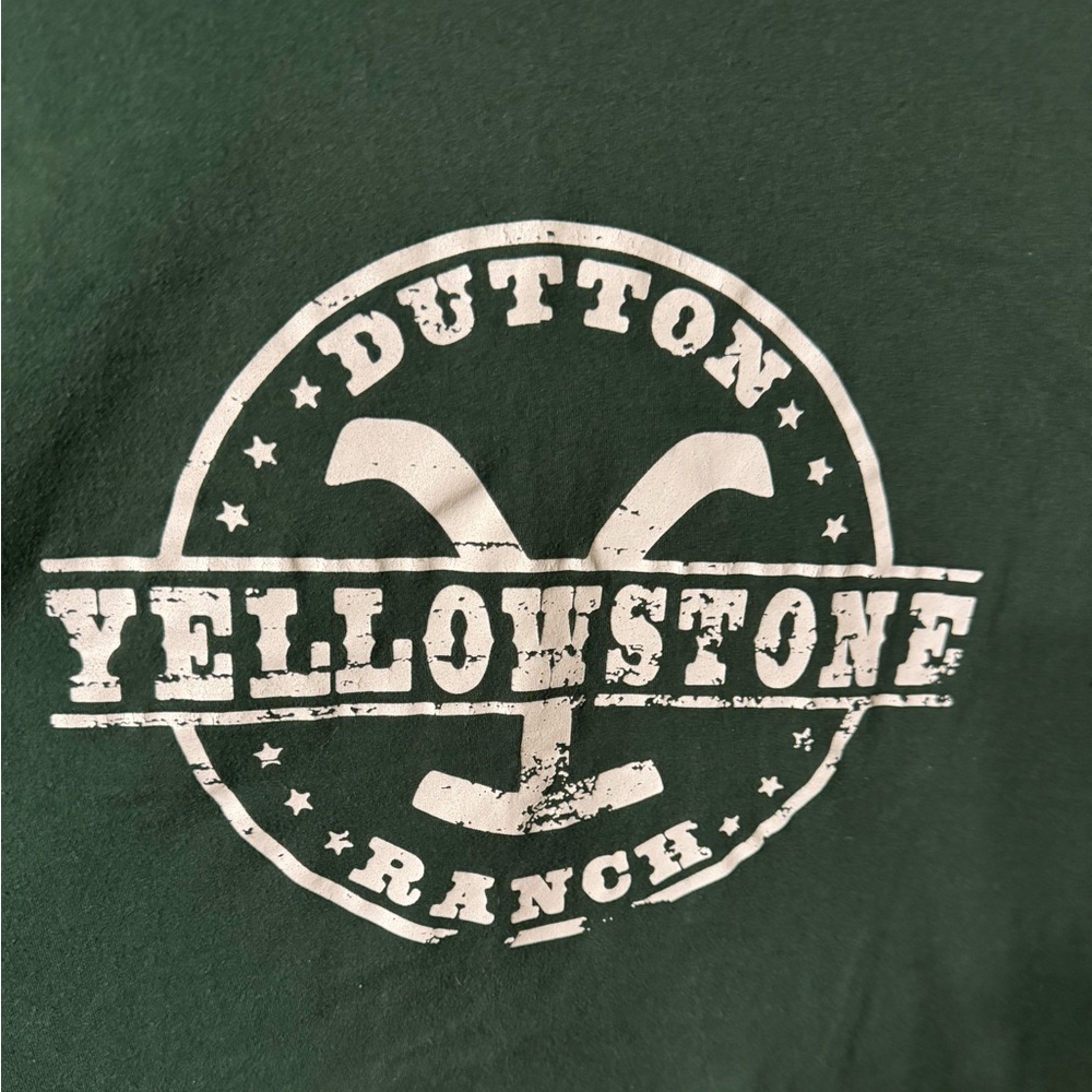 Dutton Ranch Yellowstone Green T-Shirt Hanes 3X Vneck